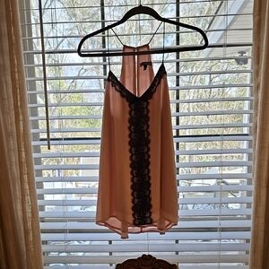 Express Blush Halter Flowy Top